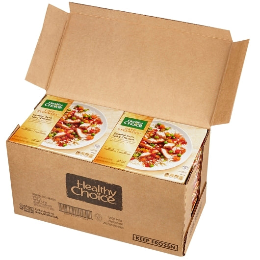 Healthy Choice Café Steamers General Tso’s Spicy Chicken – A flavorful, protein-packed meal with tender chicken, spicy General Tso’s sauce, and whole grain rice, offering a satisfying blend of sweet and spicy flavors. Ideal for a quick, healthy, and delicious lunch or dinner GLP-1 high protein low carb diet case