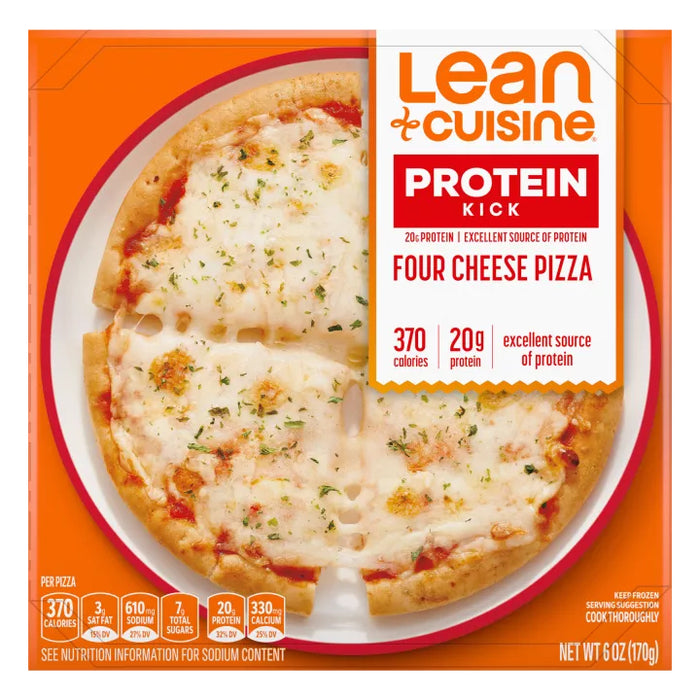 Lean Cuisine Cheese Thin Crust Pizza – A delicious, portion-controlled frozen pizza with a thin crust and melted cheese. Perfect for a GLP-1 diet, this meal is lower in calories and carbs compared to traditional pizza, offering a satisfying yet guilt-free option. Pair with a side salad or lean protein to enhance satiety, support weight management, and maintain blood sugar control, making it a convenient choice for a quick and enjoyable meal.