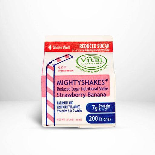 Hormel Vital Cuisine MightyShakes Fortified Shake Reduced Sugar- Strawberry Banana 4 oz. (Pack of 50)